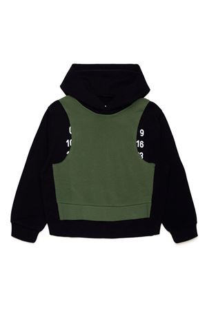 black cotton hoodie MAISON MARGIELA KIDS | M60680MM02XM6C21